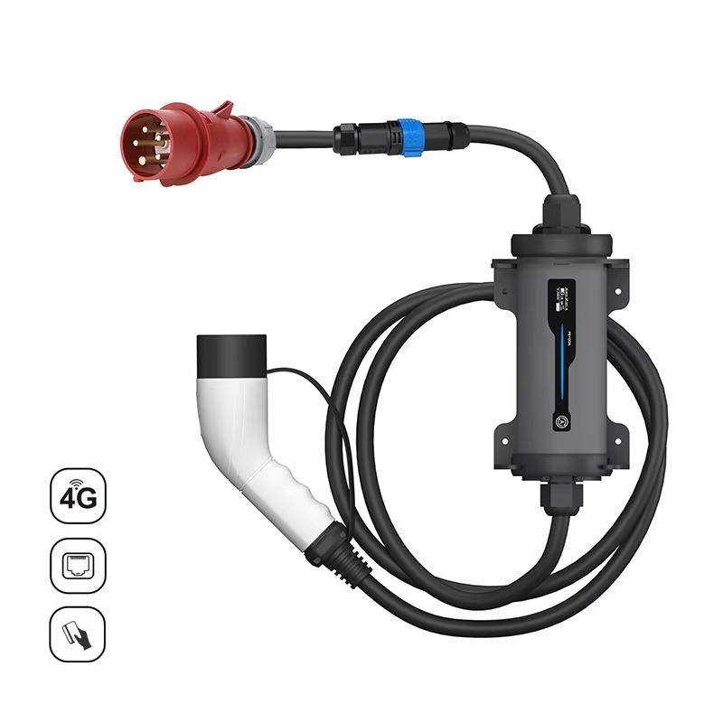 شاحن سيارات كهربائية محمول من  - مراجعة Portable Ev Charger 32A Type 2 Cee Plug وسعره
