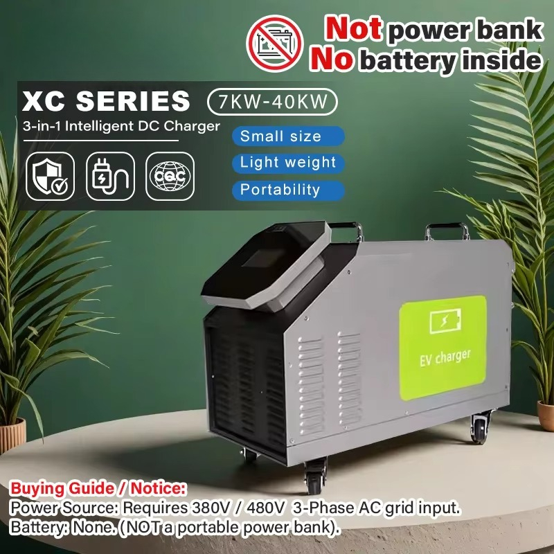 محطة شحن متنقلة للسيارات الكهر - مراجعة Portable Dc Fast Charger 20Kw Ccs2 وسعره